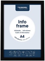 Infokader Europel zelfklevend A4 zwart 2 Stuk
