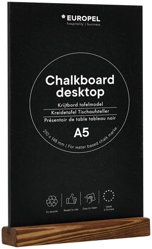 Krijtbord Europel tafelmodel A5 staand natural 1 Stuk-1