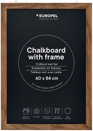 Krijtbord Europel met lijst 60x84cm natural 1 Stuk-2