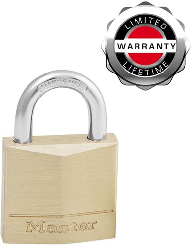 Hangslot MasterLock 4 gelijksluitend messing 30mm 4 Stuk-2