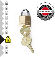 Hangslot MasterLock 2 gelijksluitend messing 20mm 2 Stuk-2