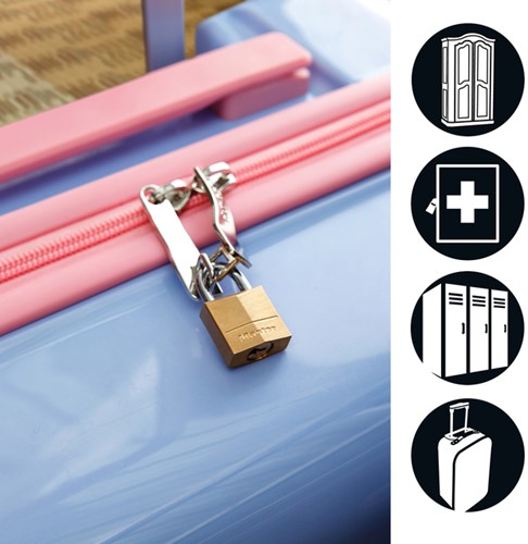 Hangslot MasterLock 2 gelijksluitend messing 20mm 2 Stuk-1