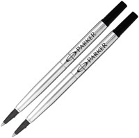 Rollerpenvulling Parker Quink medium zwart blister à 2 stuks-2