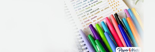 Fineliner Papermate Flair Retro M 6st assorti 6 Stuk-2