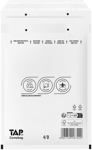 Envelop TAP Comebag luchtkussen 200x275mm 100st 100 Doos