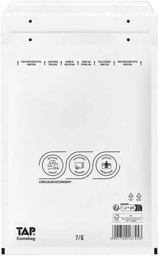 Envelop TAP Comebag luchtkussen 250x350mm 100st 100 Doos