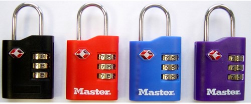 Hangslot Masterlock 3-cijfer TSA set assorti 30mm 2 Stuk-3