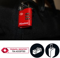 Hangslot Masterlock 3-cijfer TSA set assorti 30mm 2 Stuk-2