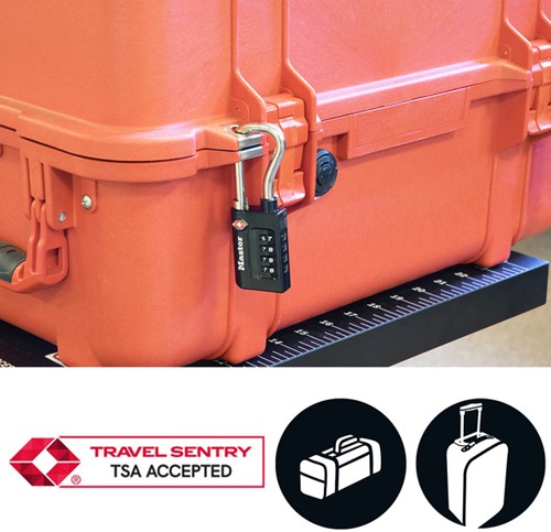 Hangslot Masterlock 4-cijfer TSA lang zwart 35mm 1 Stuk-2