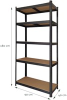 Stellingkast BRASQ 5 borden  SU175 875 KG zwart 1 Stuk-3