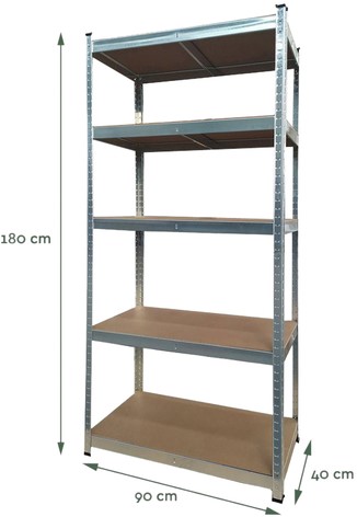 Stellingkast BRASQ 5 borden SU175  875 KG zilver 1 Stuk-1