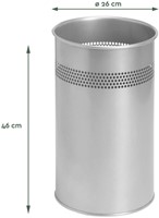 Papierbak BRASQ 21 liter rvs zilver 1 Stuk-2