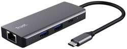 Adapter Trust Dalyx 6-in-1 USB-C multipoort 1 Stuk