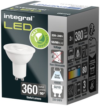 Ledlamp Integral GU10 4000K koel wit 2W 380lumen 1 Stuk-2