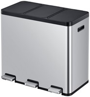 Pedaalemmer EKO Essential Recycler 3x20liter rvs 1 Stuk