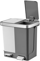 Pedaalemmer EKO Hana Duo Recy 2x10l grijs wit 1 Stuk-3