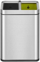 Afvalbak EKO Laguna Slim inwerpopening 2x10L RVS 1 Stuk