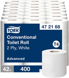 Toiletpapier Tork T4 Advanced 2laags wit 472168 42 Rol