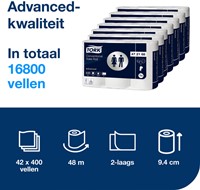Toiletpapier Tork T4 Advanced 2laags wit 472168 42 Rol-2