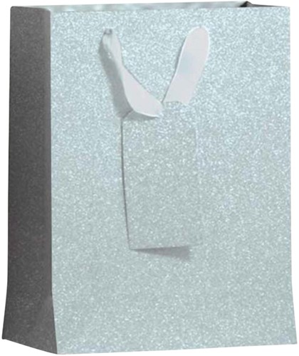 Cadeautas IG Group Zilver glitter 175x98x229mm 1 Zak