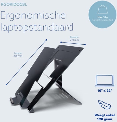 Laptopstandaard R-Go Riser Documenthouder 1 Stuk-3
