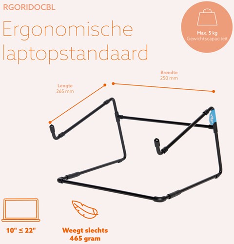 Laptopstandaard R-Go Office Zwart 1 Stuk-2