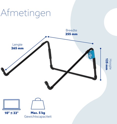 Laptopstandaard R-Go Travel Zwart 1 Stuk-3