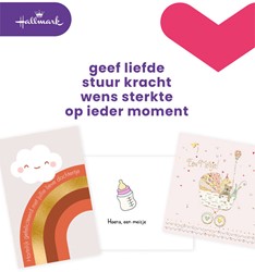 Wenskaart Hallmark navulset geboorte dochter 6 st 6 Stuk