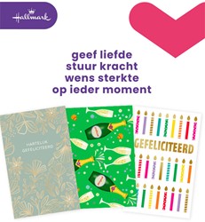 Wenskaart Hallmark navulset felicitatie 6 stuks 6 Stuk