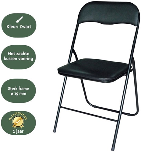 Klapstoel BRASQ FC100 Zwart 1 Stuk-2