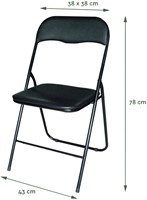 Klapstoel BRASQ FC100 Zwart 1 Stuk-3