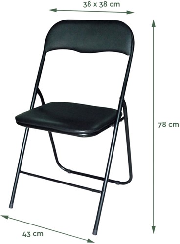 Klapstoel BRASQ FC100 Zwart 1 Stuk-3
