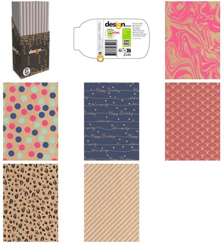 GW Paper Printed Kraft 200x70cm SW 1 Rol