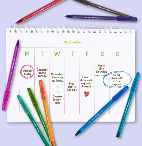 Balpen Paper Mate Inkjoy 100 UF blauw 1 Stuk-2