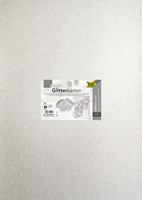 Glitterkarton Folia 50x70cm 300gr 5vel zilver 5 Vel
