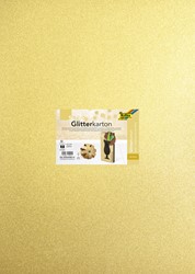 Glitterkarton Folia 50x70cm 300gr 5vel goud 5 Vel