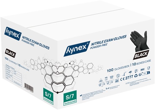 Handschoen Hynex nitril S zwart 3.5g pak à 100 stuks-2