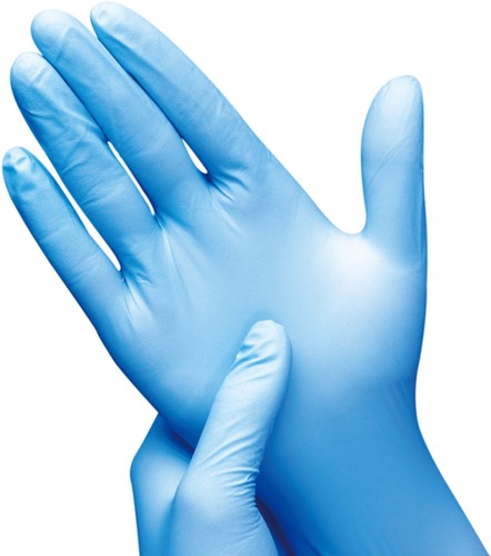 Handschoen Hynex L nitril 100st blauw 100 Stuk-3