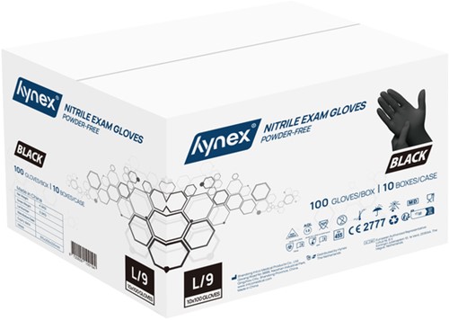 Handschoen Hynex L nitril 100st zwart 100 Stuk-2