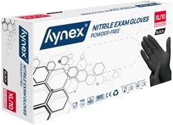 Handschoen Hynex XL nitril 100st zwart 100 Stuk