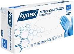 Handschoen Hynex M nitril 100st blauw 100 Stuk
