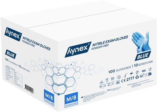 Handschoen Hynex M nitril 100st blauw 100 Stuk-2