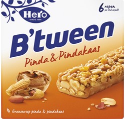 Tussendoortje Hero B'tween pinda pindakaas 6pack 6 Stuk