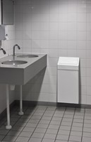 Afvalbak Vepa Bins met pushdeksel 50 liter wit 1 Stuk-3