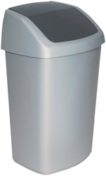 Afvalbak Curver Swing 50 liter zilver 1 Stuk