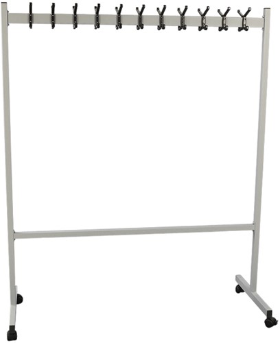 Garderoberek Vepa Bins verrijdbaar 22 haken zilver 1 Stuk