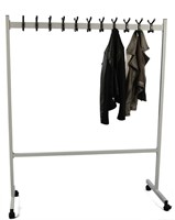 Garderoberek Vepa Bins verrijdbaar 22 haken zilver 1 Stuk-1