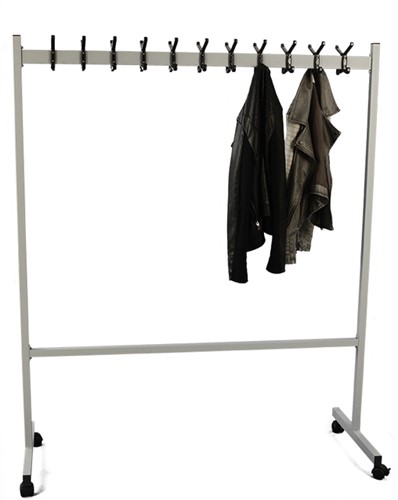 Garderoberek Vepa Bins verrijdbaar 22 haken zilver 1 Stuk-1
