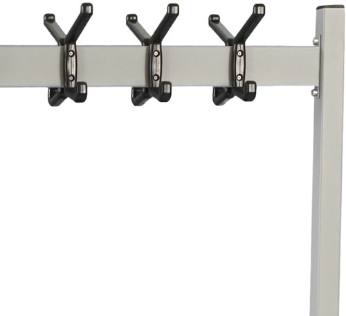 Garderoberek Vepa Bins verrijdbaar 22 haken zilver 1 Stuk-2