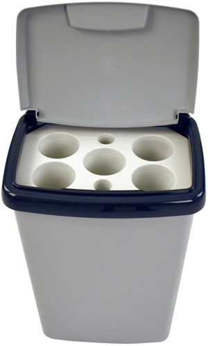 Afvalbak Vepa Bins bekerinzet 50 liter grijs 1 Stuk-2